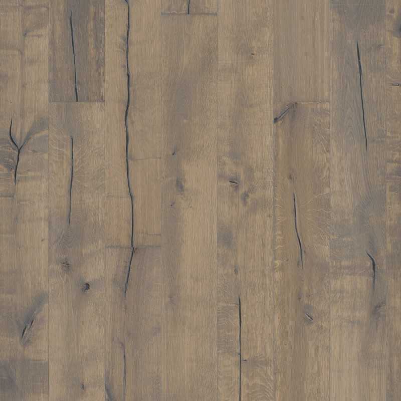 Eg Handbörd. 1-stav . Dim. 15 x 187 x 2420 mm. Hårdt Børstet. Grå olie