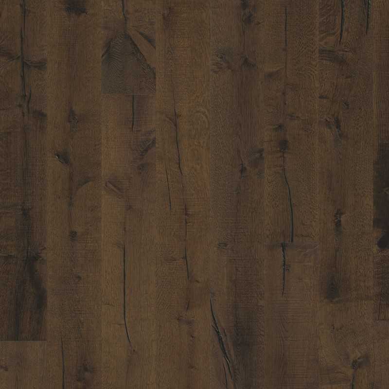 Eg Tveta. 1-stav . Dim. 15 x 187 x 2420 mm. Hårdt Børstet. Mørkebrun Olie