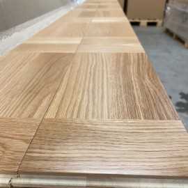 Lamel Eg 2 stav. Hollandsk Mønster. 2 stave på tværs. Lyss. Select. Dim. 23 x 150 x 2430 mm. Natur matlak.