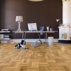 Noble. Eg Retro. Basket Weave. Fletparket (Hollandsk Mønster). Dim. 16 x 192 x 2028 mm. Proteco Lak.