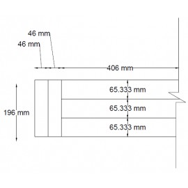 Lamel Eg 3 stav. Hollandsk Mønster. 4 stave på tværs. Nottwil. Select med splint. Dim. 22 x 196 x 2950 mm. Natur matlak.