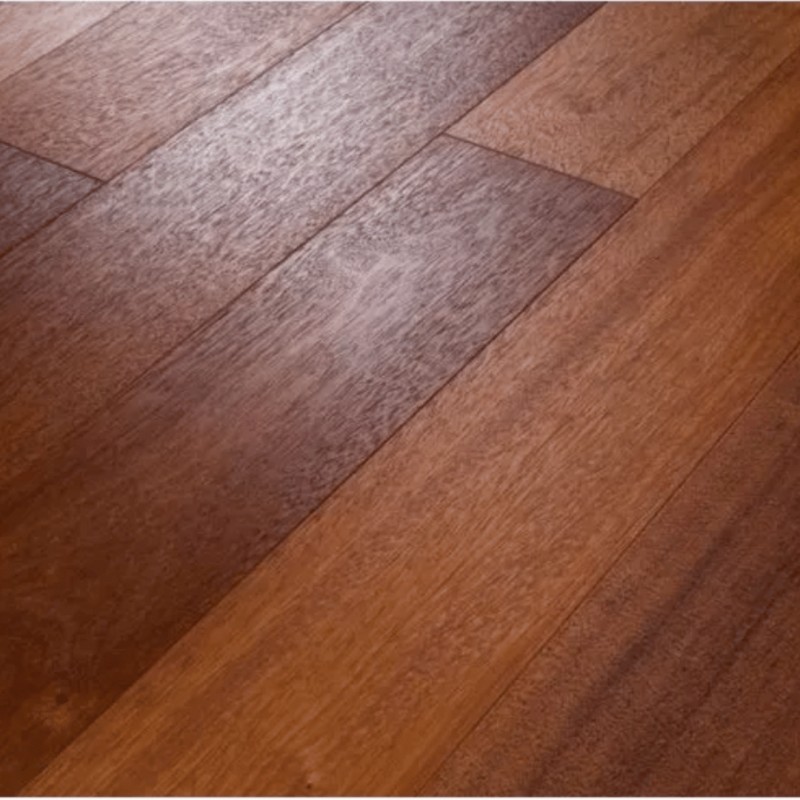 Massiv Merbau Planker. Natur / Select. Dim. 20 mm x 130 x 1000-1800 mm. Faset kanter. Ubehandlet.