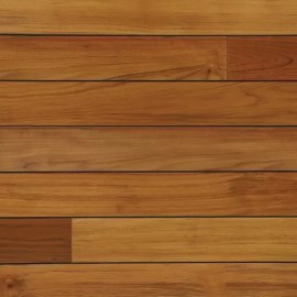 Massiv Teak. Navylam+. Dim. 9 mm x 68 x 300-1200 mm. Naturolieret.