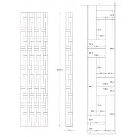 Lamel Eg Fletparket. Marly. Select med splint. Dim. 22 x 177 x 3012 mm. Natur matlak.