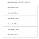 Lamel Eg Kvadrat. 6 Stave. Natur/Select. Dim. 12 mm x 304 x 304 mm. Skarpkantet. Ubehandlet.