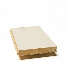 Massiv Fyr Planker. Natur. Faset kanter. Dim. 25 x 160 mm. Hvid Håndvoksolie.