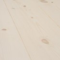 Massiv Fyr Planker. Natur. Faset kanter. Dim. 25 x 160 mm. Hvid Håndvoksolie.