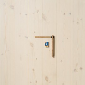 Massiv Fyr Planker. Natur. Faset kanter. Dim. 25 x 160 mm. Hvid Håndvoksolie.