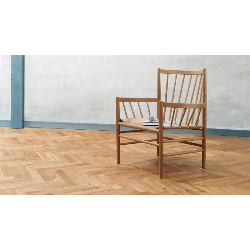 Massiv Eg Sildeben. Dim. 16 mm x 68 x 408 mm. Ubehandlet.