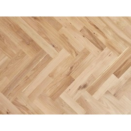 Massiv Eg Dobbelt Sildebensparket. Dim. 14 mm x 129 x 516,6 mm. Olieret.