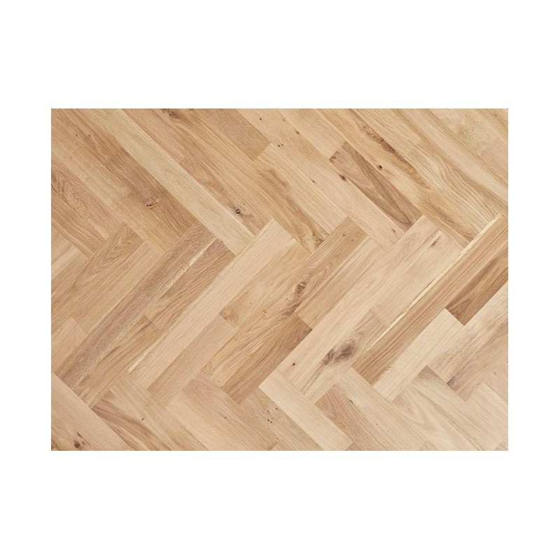 Massiv Eg Dobbelt Sildebensparket. Dim. 14 mm x 129 x 516,6 mm. Olieret.