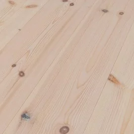 Massiv Fyr Planker. Classic. Dolomit. Dim. 30 x 183 mm. Hårdvoksbehandlet, Hvid.