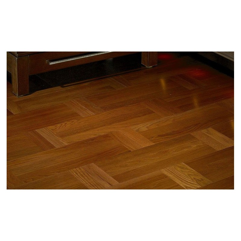 Lamel Eg 3 stav. Hollandsk Mønster. 2 stave på tværs. Ruswil. Select. Dim. 22 x 180 x 1800 mm. Natur matlak.