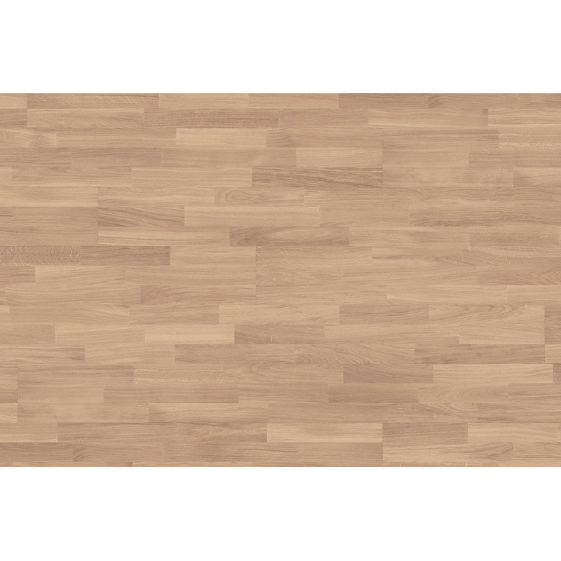 Lamel Eg Parket. Uniform. 3 stav. Kløver. Dim. 14 x 198 x 2390 mm. Hvid olie.