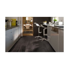 Eg Nouveau Charcoal. 2 stav. Mat lak. Børstet. Fasede kanter. Sort.