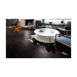 Eg Nouveau Charcoal. 2 stav. Mat lak. Børstet. Fasede kanter. Sort.