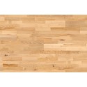 Lamel Bøg Parket. Knotty. 3 stav. Hjerter. Dim. 14 x 198 x 2390 mm. Mat lak.