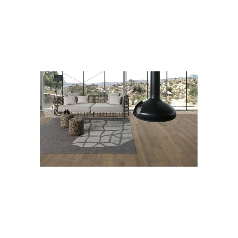 Eg Nouveau Greige. 1 stav. Naturolie. Børstet. Let røget. Mikrofasede kanter. Gråbrun.