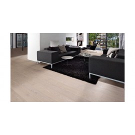 Eg Nouveau Snow. 1 stav. Mat lak. Børstet. Fasede kanter. Hvid.