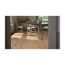 Eg Nouveau White. 1 stav. Mat lak. Børstet. Fasede kanter. Hvid.