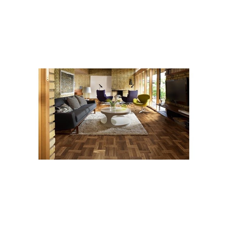 Eg Palazzo Fumo. Hollandsk Mønster. Dim. 15 x 198,5 x 2426 mm. Røget. Mat lak.