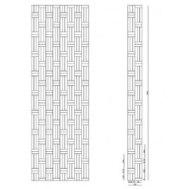 Lamel Eg DOBBELT Hollandsk Mønster. Bex. Select. Dim. 22 x 198 x 2430 mm. Natur matlak.