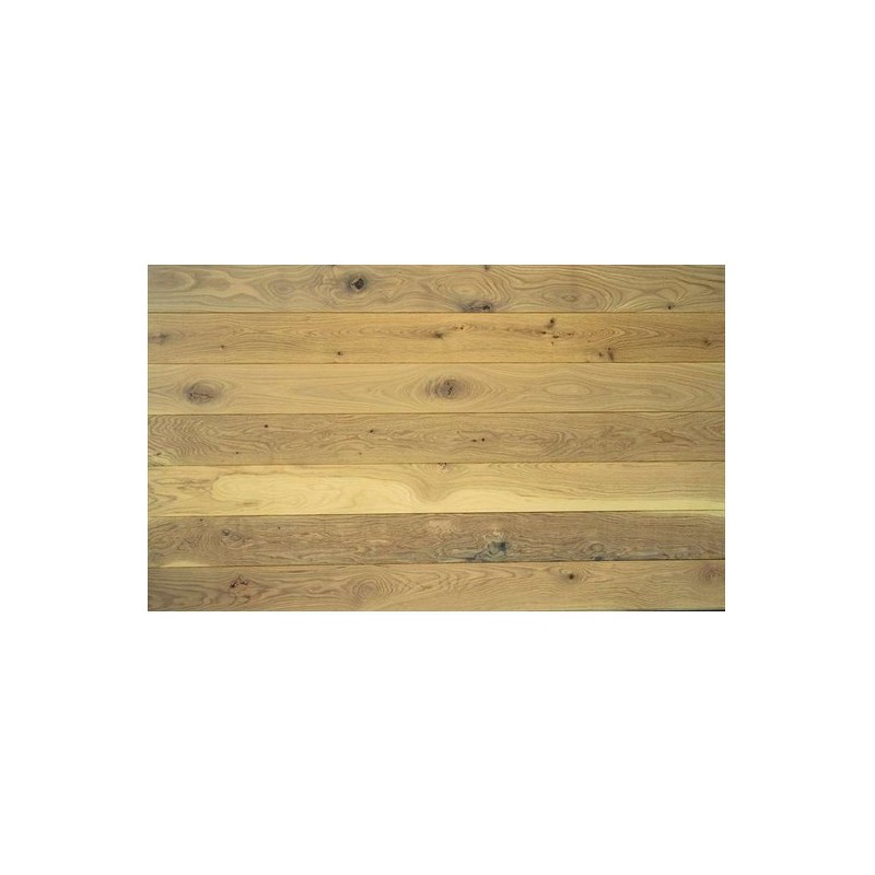 Massiv Eg Nordic Plank. Variation. Dim. 15 mm x 129 x 600-2500 mm. Ultramat lakeret.