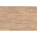 Lamel Eg Parket. Knotty. 3 stav. Børstet. Hjerter. Dim. 14 x 198 x 2390 mm. Hvid mat lak.