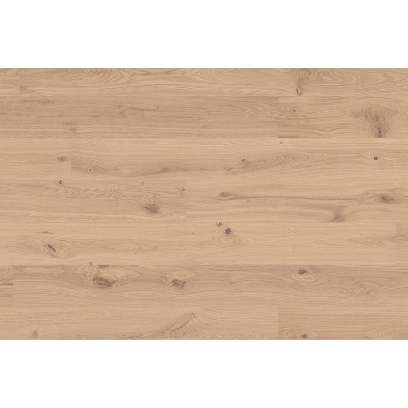 Lamel Eg Plank. Knotty. Hjerter. Dim. 14 x 195 x 2390 mm. Hvid olie.