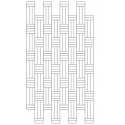 Lamel Eg 3 stav. Hollandsk Mønster. 4 stave på tværs. Lenk. Select. Dim. 22 x 167 x 2160 mm. Natur matlak.