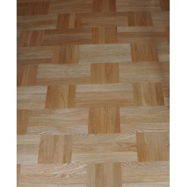 Lamel Eg 3 stav. Hollandsk Mønster. 4 stave på tværs. Lenk. Select. Dim. 22 x 167 x 2160 mm. Natur matlak.