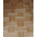 Lamel Eg 3 stav. Hollandsk Mønster. 4 stave på tværs. Lenk. Select. Dim. 22 x 167 x 2160 mm. Natur matlak.