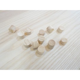 Massiv Ask Træpropper. ø15 mm. Ubehandlet.