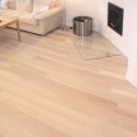 Lamel Ask Planker. Natur. Dim. 15 x 155 mm. Hvid matlak.