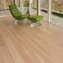 Lamel Ask Planker. Natur. Dim. 15 x 185 mm. Hvid matlak.