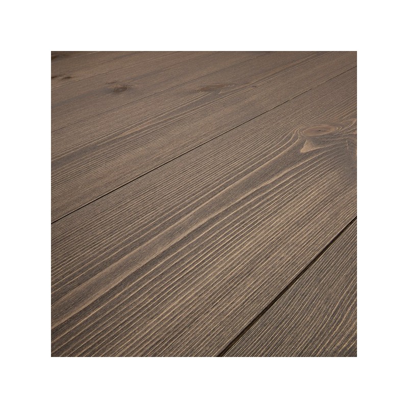 PATINA. Massiv Fyr Planker. Standard. Børstet. Dim. 14 x 113 mm. Brun behandlet.