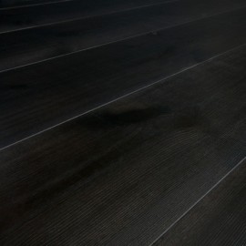 TREND. Massiv Fyr Planker. Standard. Dim. 25 x 159 mm. Sort voks behandlet.