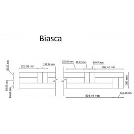 Lamel Eg Fletparket. Biasca. Natur. Dim. 22 x 200 x 3624 mm. Ubehandlet.