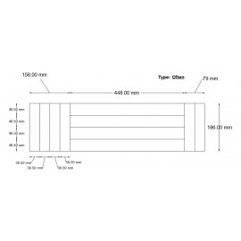 Lamel Eg 4 stav. Hollandsk Mønster. 4 stave på tværs. Olten. Natur. Dim. 22 x 186 x 3030 mm. Natur matlak.