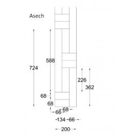 Lamel Ask Fletparket. Aesch. Natur. Dim. 22 x 200 x 2896 mm. Natur matlak.