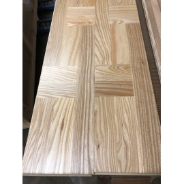 Lamel Ask Fletparket. Aesch. Natur. Dim. 22 x 200 x 2896 mm. Natur matlak.