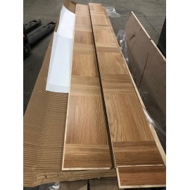 Lamel Eg 3 stav. Hollandsk Mønster. 4 stave på tværs. Porza. Select. Dim. 22 x 188 x 2525 mm. Natur matlak.