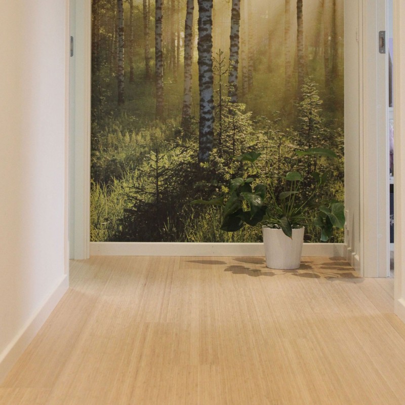 Bambus Planker. Lamel. Dim. 14 x 190 x 1900 mm. Nordic Grey. Hvid matlak.