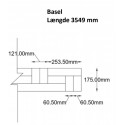 Lamel Eg Fletparket. Basel. Rustic. Dim. 22 x 175 x 3549 mm. Natur matlak.